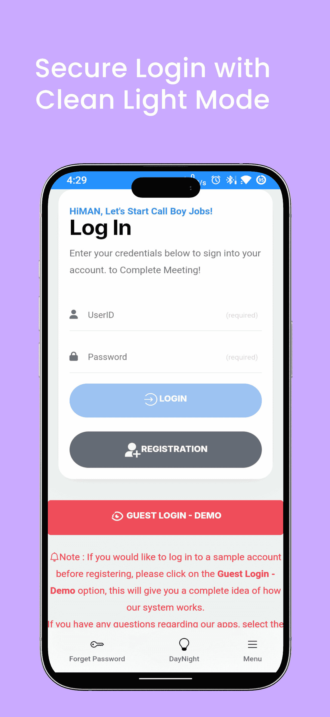 CallBoy App Screenshot 9